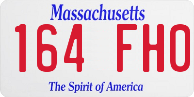MA license plate 164FH0