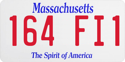 MA license plate 164FI1