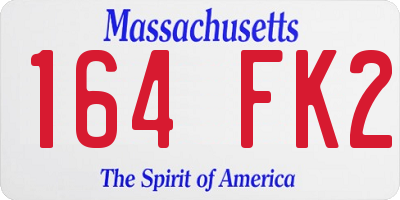 MA license plate 164FK2
