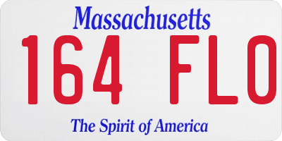 MA license plate 164FL0