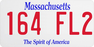 MA license plate 164FL2