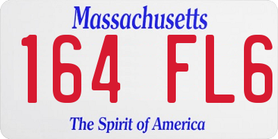 MA license plate 164FL6