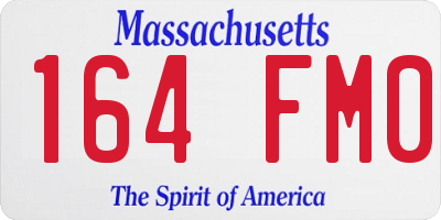 MA license plate 164FM0