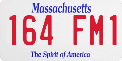 MA license plate 164FM1