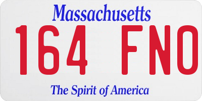 MA license plate 164FN0