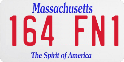 MA license plate 164FN1