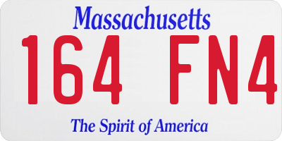 MA license plate 164FN4