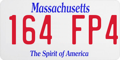 MA license plate 164FP4