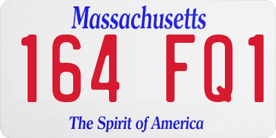 MA license plate 164FQ1