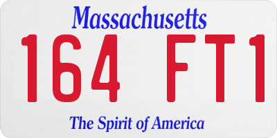 MA license plate 164FT1