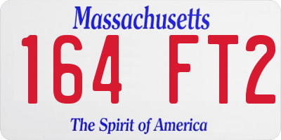 MA license plate 164FT2