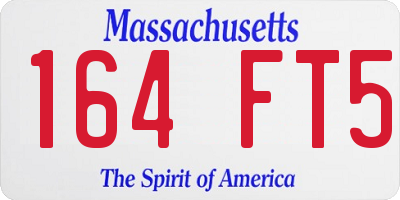 MA license plate 164FT5