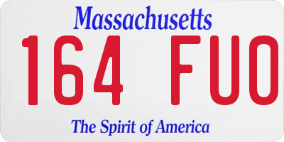 MA license plate 164FU0