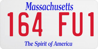 MA license plate 164FU1