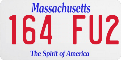MA license plate 164FU2