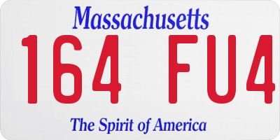 MA license plate 164FU4