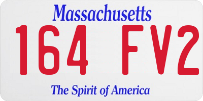 MA license plate 164FV2