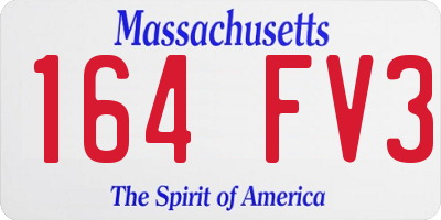 MA license plate 164FV3