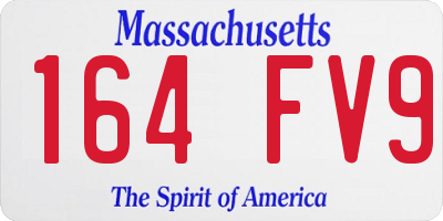 MA license plate 164FV9