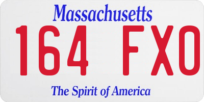 MA license plate 164FX0