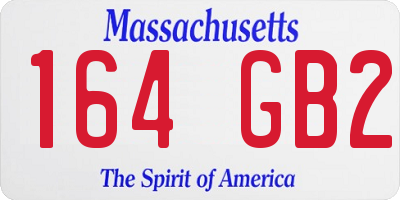 MA license plate 164GB2