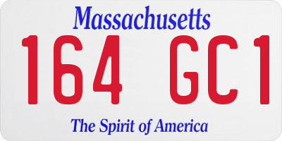 MA license plate 164GC1