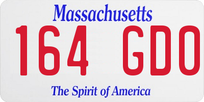 MA license plate 164GD0