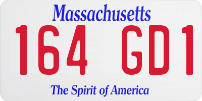 MA license plate 164GD1