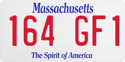 MA license plate 164GF1