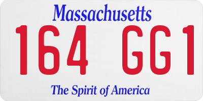 MA license plate 164GG1