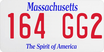 MA license plate 164GG2