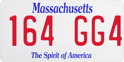 MA license plate 164GG4