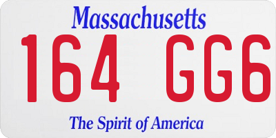 MA license plate 164GG6