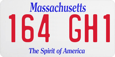 MA license plate 164GH1