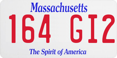 MA license plate 164GI2