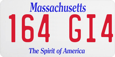MA license plate 164GI4