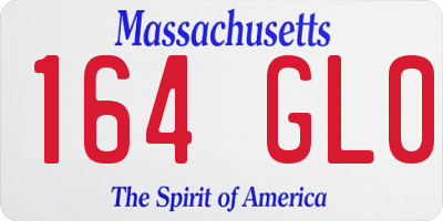 MA license plate 164GL0