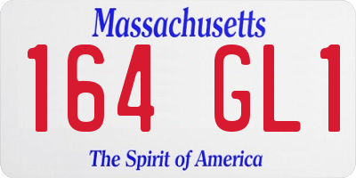 MA license plate 164GL1