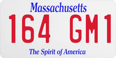 MA license plate 164GM1