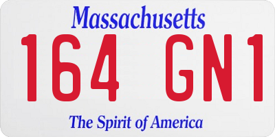 MA license plate 164GN1