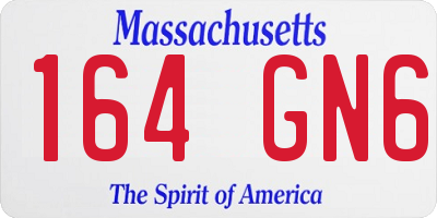 MA license plate 164GN6