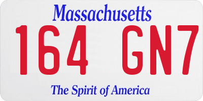 MA license plate 164GN7