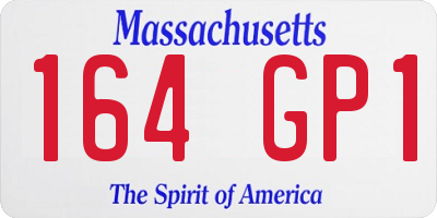 MA license plate 164GP1