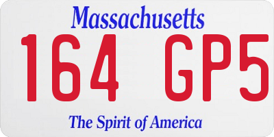 MA license plate 164GP5