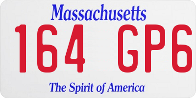 MA license plate 164GP6