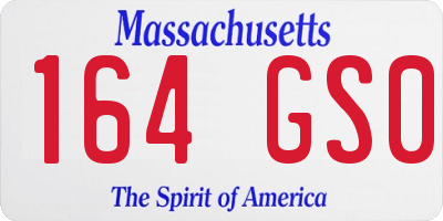 MA license plate 164GS0