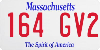 MA license plate 164GV2