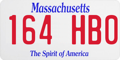 MA license plate 164HB0