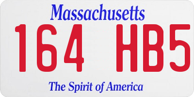 MA license plate 164HB5