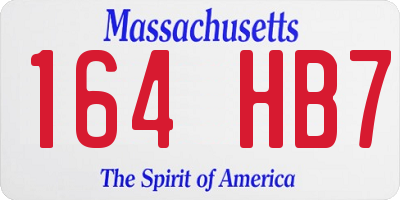 MA license plate 164HB7